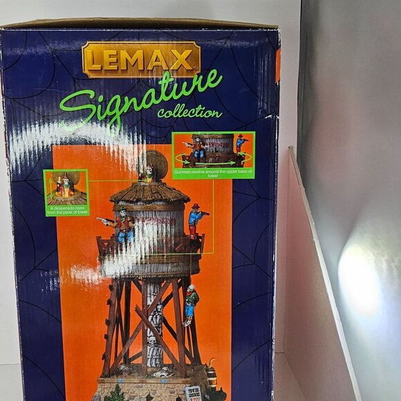 Lemax Spooky Town Deadwood Water Tower With Sound & Lights AS IS FLAWS - Picture 7 of 13